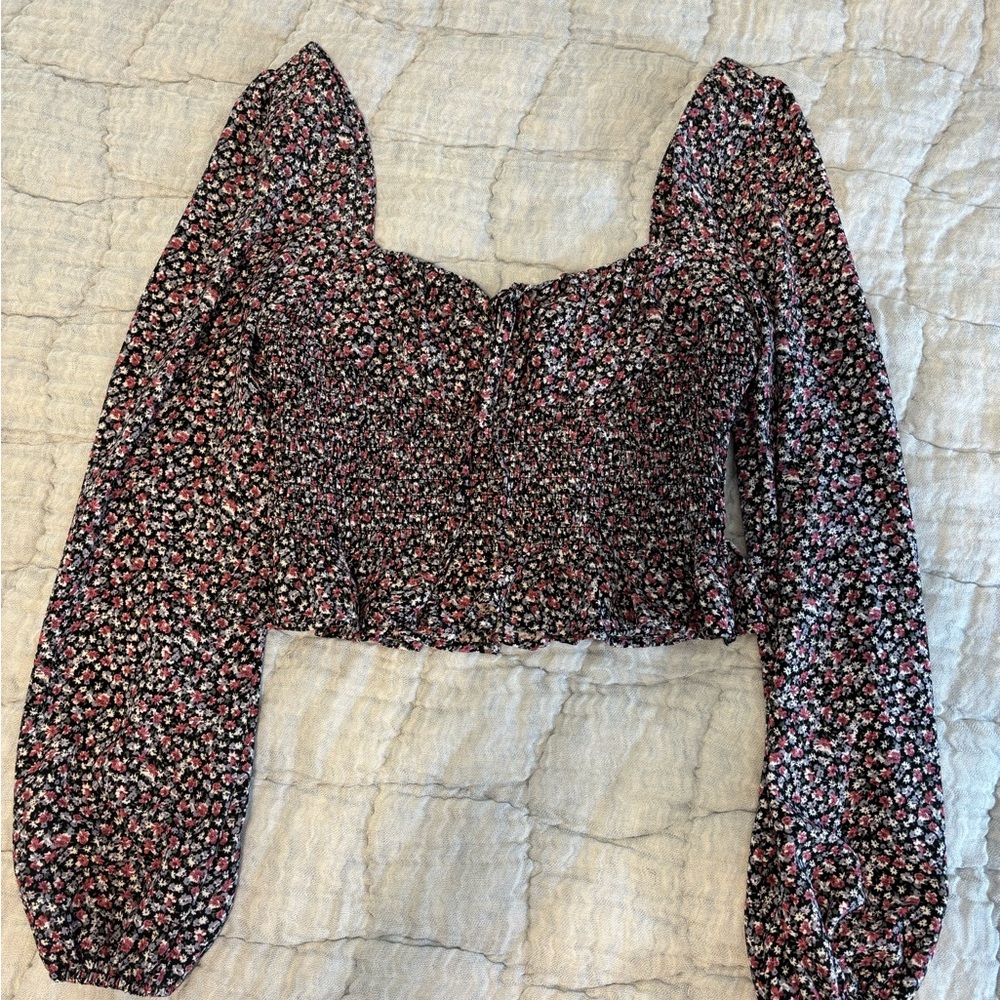 Floral Long Sleeve Women's Top